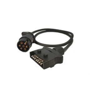 "Trailparts 7 Pin Flat to 7 Pin Round 1m Lead | High Quality Connector Cable"