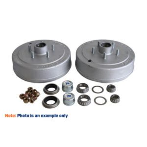 "Trailparts 10" Drum Hub Kit 1500kg Blank 6 x 1/2" E - Heavy Duty Hub Kit for Off-Road Vehicles"