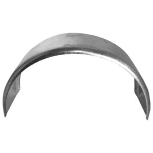 "Galvanized Steel Curved Mudguard for Single Axle Trailers - Rolled Edge Design"