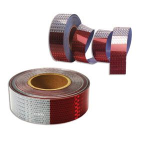 "45m Roll of 15cm Red & White Conspicuity Tape for Cm Trailers"