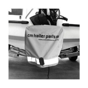 "Protect Your Outboard Motor with Cm Trailers' Prop Safety Cover"