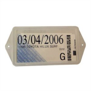 "Plastic WOF/Registration Holder for Trailers: Keep Your Documents Secure & Visible"