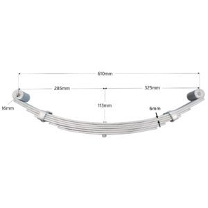 Trojan Eye To Eye Spring Only - Multi Leaf - 50X610mm - Dacromet - 1750Kg (For Tandem Rocker System)
