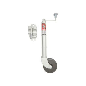 Trojan Jockey Wheel - 150mm Solid Rubber Wheel (Clamp Style)