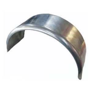 Trojan Mudguard Single Axle Steel Curved With Rolled Edge - 10In X 220W X 550L