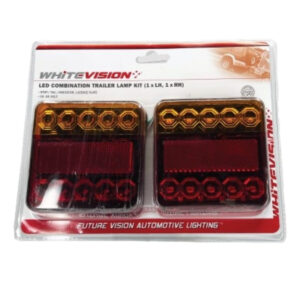 Whitevision CRL20LEDVTWB LED Tail Set 100x100mm 10-30V 400mm Wire